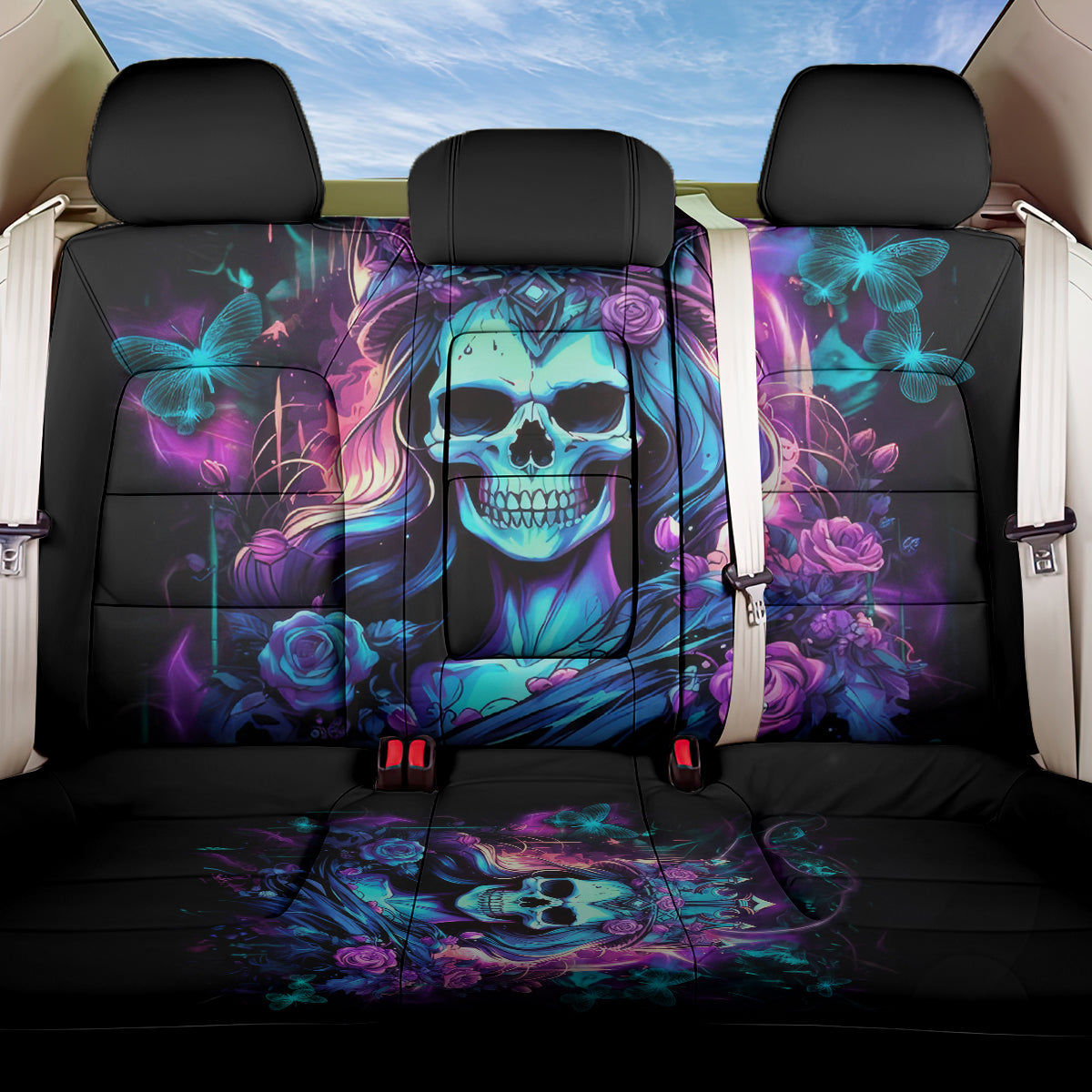 Queen Skull Back Car Seat Cover Bitch I'm The Fucking Queen - Wonder Print Shop