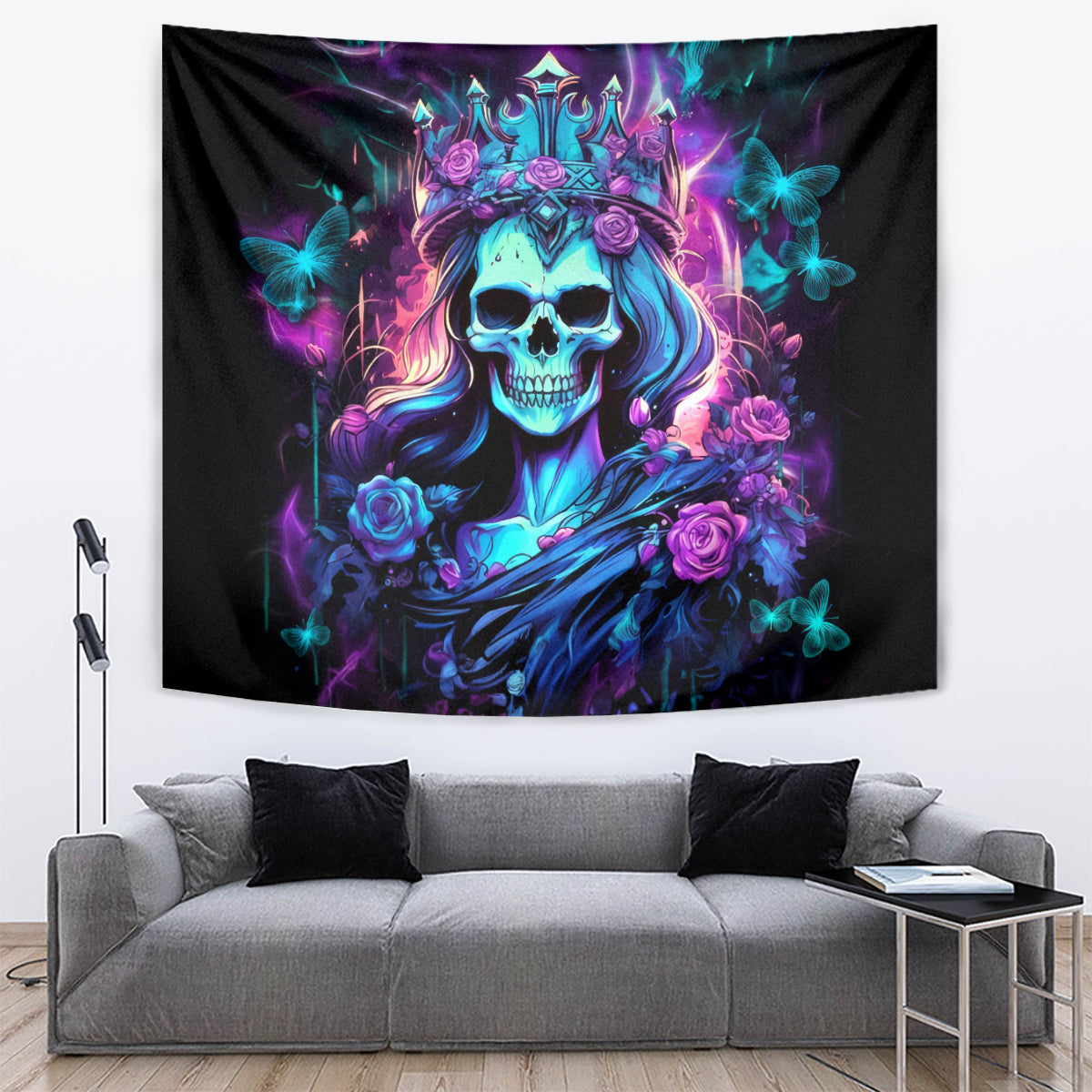 Queen Skull Tapestry Bitch I'm The Fucking Queen