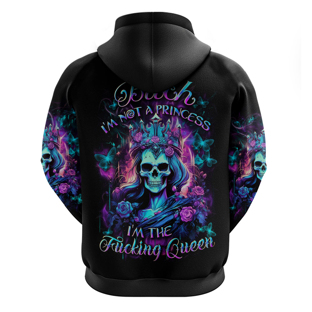 Queen Skull Zip Hoodie Bitch I'm The Fucking Queen - Wonder Print Shop