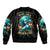 Flame Girl Skull Sleeve Zip Bomber Jacket Assuming I Was Like Most Girls Was Your First Mistake