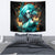 Flame Girl Skull Tapestry Assuming I Was Like Most Girls Was Your First Mistake