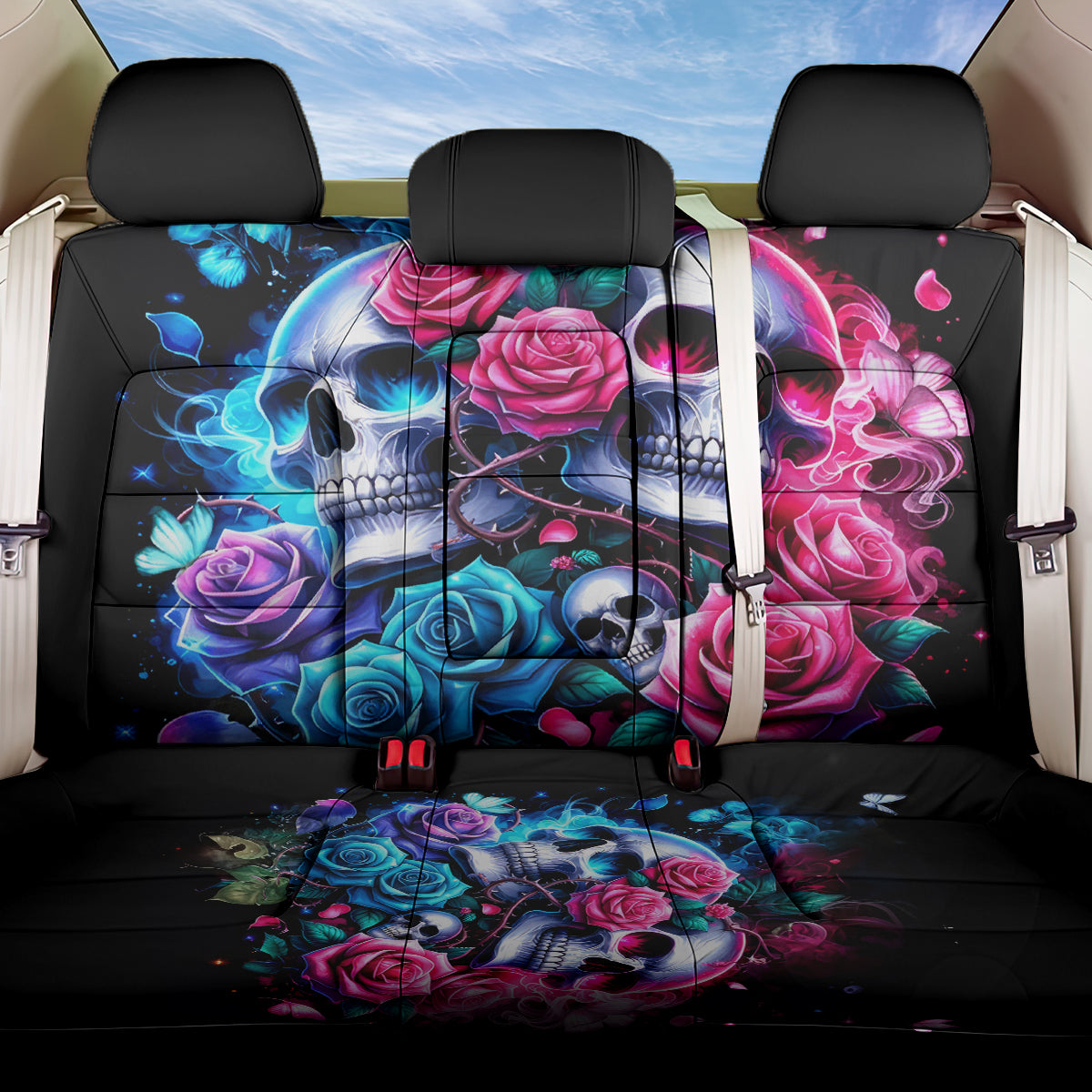 Couple Skull Back Car Seat Cover I Could Be Your Best Friend Or Your Worst Fucking Enemy - Wonder Print Shop