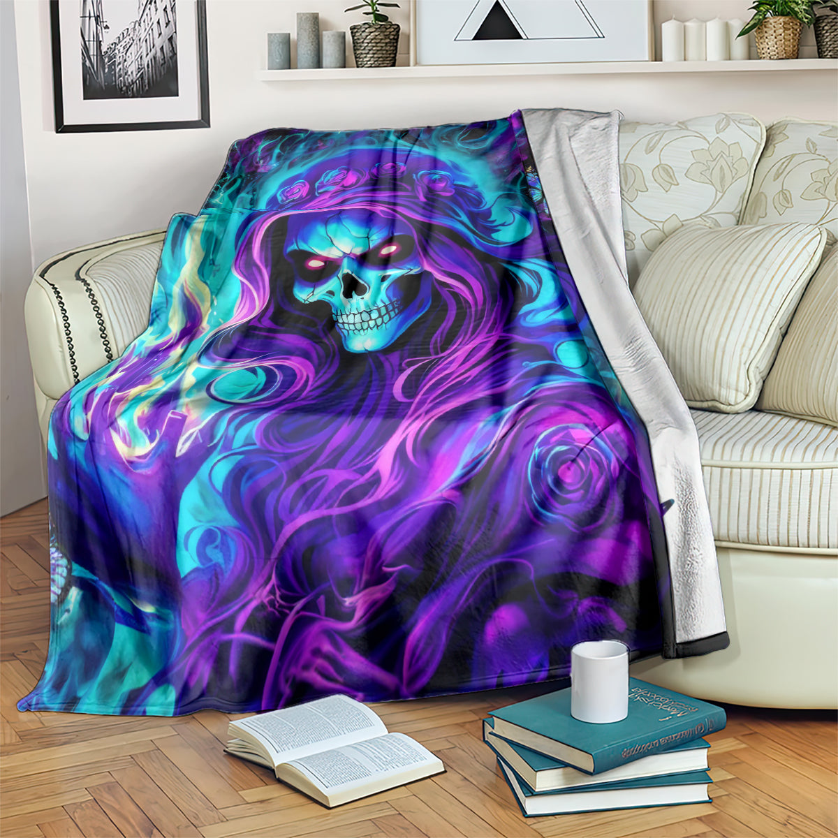 Flame Girl Skull Blanket The Good Girl In Me Got Tired Of The Bullshit