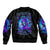 Flame Girl Skull Bomber Jacket The Good Girl In Me Got Tired Of The Bullshit - Wonder Print Shop