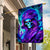 Flame Girl Skull Garden Flag The Good Girl In Me Got Tired Of The Bullshit - Wonder Print Shop