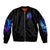 Flame Girl Skull Sleeve Zip Bomber Jacket The Good Girl In Me Got Tired Of The Bullshit