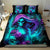 Flame Girl Skull Bedding Set The Good Girl In Me Got Tired Of The Bullshit - Wonder Print Shop