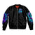 Flame Girl Skull Bomber Jacket The Good Girl In Me Got Tired Of The Bullshit - Wonder Print Shop