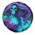 Flame Girl Skull Spare Tire Cover The Good Girl In Me Got Tired Of The Bullshit - Wonder Print Shop