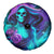 Flame Girl Skull Spare Tire Cover The Good Girl In Me Got Tired Of The Bullshit - Wonder Print Shop