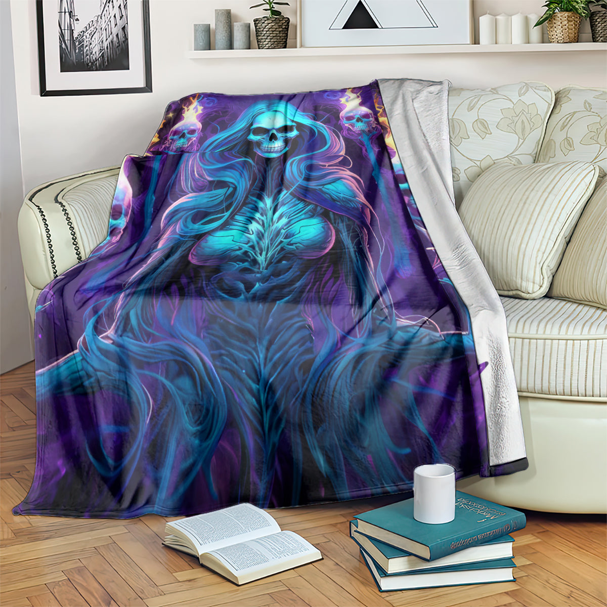 Witch Skull Blanket Wake Up Beasuty I't Time To Beast