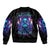 Witch Skull Sleeve Zip Bomber Jacket Wake Up Beasuty I't Time To Beast