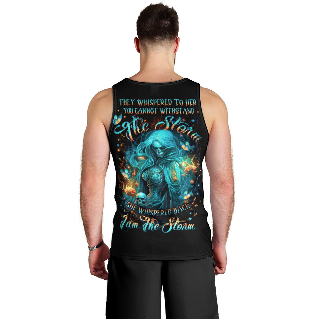 Witch Skull Men Tank Top She Whispered Back Iam The Storm - Wonder Print Shop