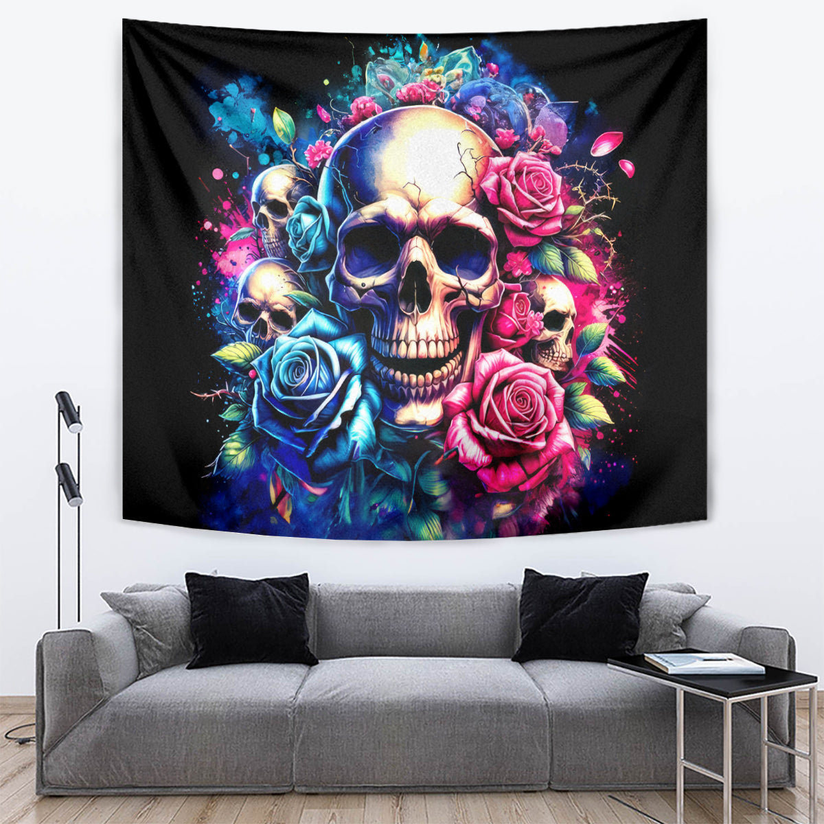 Rose Skull Tapestry Assuming I Was Like Most Girls Was Your First Mistake