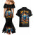 Flame Skull Couples Matching Mermaid Dress and Hawaiian Shirt When I Was Born The Devil Said Ohh Shit Competition - Wonder Print Shop