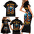 Flame Skull Family Matching Short Sleeve Bodycon Dress and Hawaiian Shirt When I Was Born The Devil Said Ohh Shit Competition - Wonder Print Shop