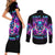 Thunder Skull Couples Matching Short Sleeve Bodycon Dress and Long Sleeve Button Shirt Love Me Like My Demons Do - Wonder Print Shop