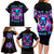 Thunder Skull Family Matching Long Sleeve Bodycon Dress and Hawaiian Shirt Love Me Like My Demons Do - Wonder Print Shop