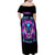 Thunder Skull Family Matching Off Shoulder Maxi Dress and Hawaiian Shirt Love Me Like My Demons Do - Wonder Print Shop