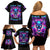 Thunder Skull Family Matching Off Shoulder Short Dress and Hawaiian Shirt Love Me Like My Demons Do - Wonder Print Shop