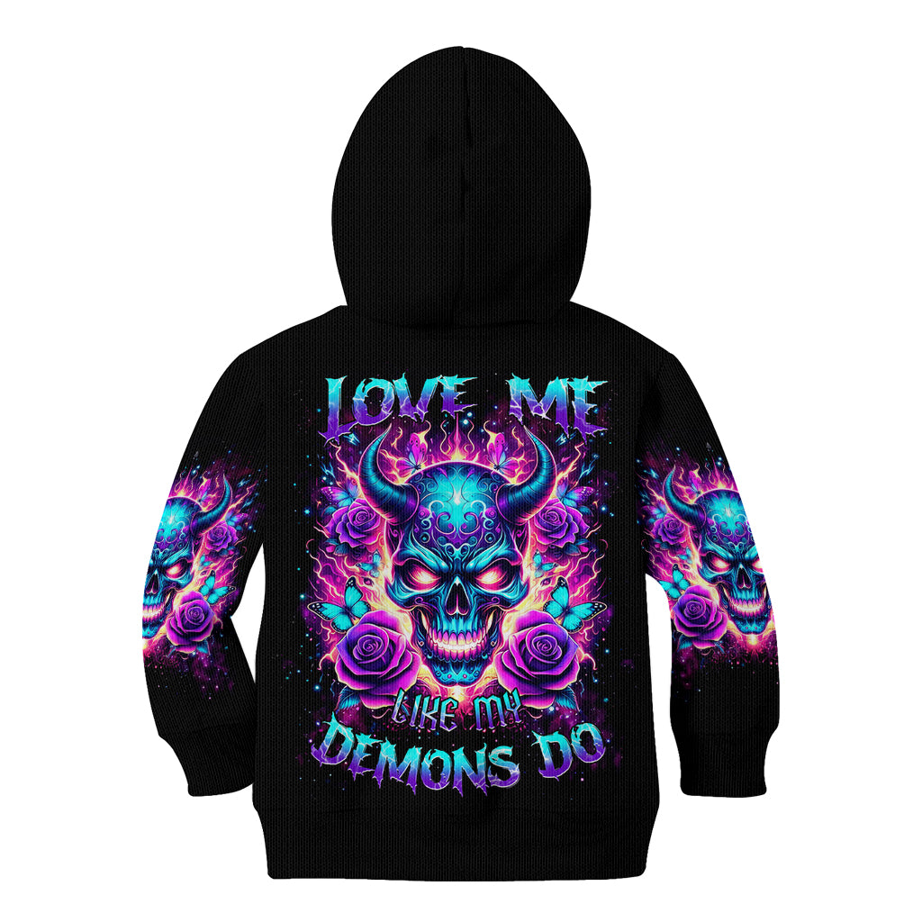 Thunder Skull Kid Hoodie Love Me Like My Demons Do - Wonder Print Shop