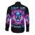 Thunder Skull Long Sleeve Button Shirt Love Me Like My Demons Do - Wonder Print Shop