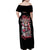 Queen Skull Family Matching Off Shoulder Maxi Dress and Hawaiian Shirt Bitch I'm Not A Princess I'm The Fucking Queen - Wonder Print Shop