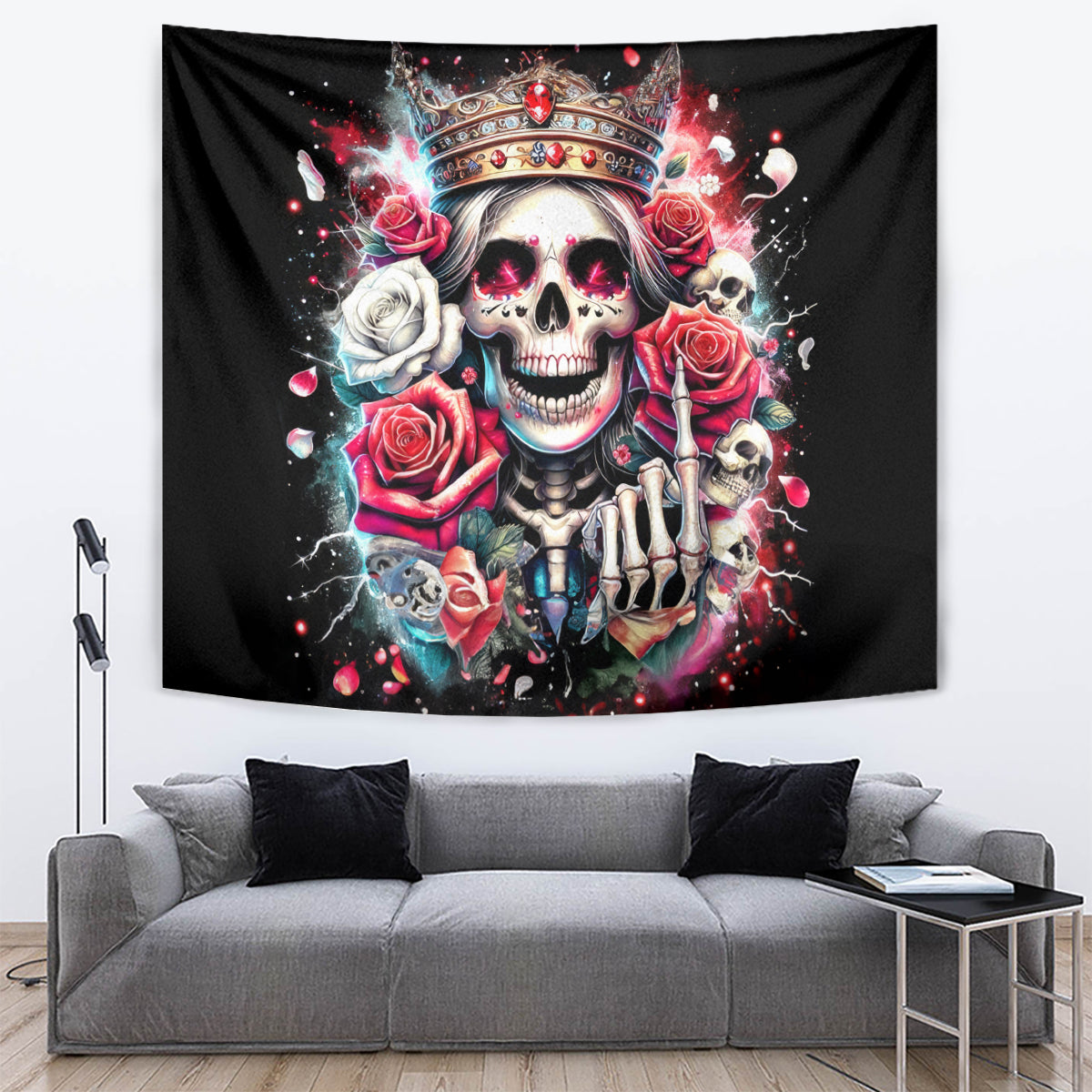 Queen Skull Tapestry Bitch I'm Not A Princess I'm The Fucking Queen