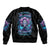 Rose Skull Bomber Jacket I'm Never Alone My Demons Are With Me 24/7 - Wonder Print Shop