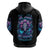 Rose Skull Zip Hoodie I'm Never Alone My Demons Are With Me 24/7