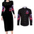 Rose Skull Couples Matching Long Sleeve Bodycon Dress and Long Sleeve Button Shirt F Bomb Mom I Sprinkle That Shit Like Confetti - Wonder Print Shop