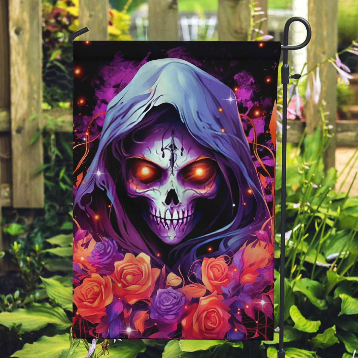 Rose Skull Garden Flag F Bomb Mom I Sprinkle That Shit Like Confetti - Wonder Print Shop