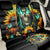 Sunflower Skull Back Car Seat Cover I'm Blunt Because God Rolled Me That Way - Wonder Print Shop