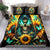 Sunflower Skull Bedding Set I'm Blunt Because God Rolled Me That Way - Wonder Print Shop