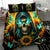 Sunflower Skull Bedding Set I'm Blunt Because God Rolled Me That Way - Wonder Print Shop