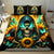 Sunflower Skull Bedding Set I'm Blunt Because God Rolled Me That Way - Wonder Print Shop