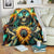 Sunflower Skull Blanket I'm Blunt Because God Rolled Me That Way