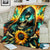 Sunflower Skull Blanket I'm Blunt Because God Rolled Me That Way