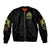 Sunflower Skull Bomber Jacket I'm Blunt Because God Rolled Me That Way - Wonder Print Shop