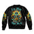 Sunflower Skull Bomber Jacket I'm Blunt Because God Rolled Me That Way - Wonder Print Shop