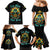 Sunflower Skull Family Matching Mermaid Dress and Hawaiian Shirt I'm Blunt Because God Rolled Me That Way - Wonder Print Shop