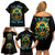 Sunflower Skull Family Matching Off Shoulder Short Dress and Hawaiian Shirt I'm Blunt Because God Rolled Me That Way - Wonder Print Shop