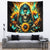 Sunflower Skull Tapestry I'm Blunt Because God Rolled Me That Way