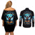 Devil Skull Couples Matching Off Shoulder Short Dress and Long Sleeve Button Shirt One Day I'm Gonna Just Say And Let My Demons Out Play - Wonder Print Shop