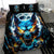 Wolf Skull Bedding Set Born As Human But Wolft At Heart - Wonder Print Shop