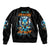 Wolf Skull Bomber Jacket Born As Human But Wolft At Heart - Wonder Print Shop