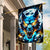 Wolf Skull Garden Flag Born As Human But Wolft At Heart - Wonder Print Shop