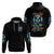 Wolf Skull Zip Hoodie Born As Human But Wolft At Heart