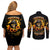 Sunflower Skull Couples Matching Off Shoulder Short Dress and Long Sleeve Button Shirt Assuming I Was Like Most Girls Was Your First Mistake - Wonder Print Shop