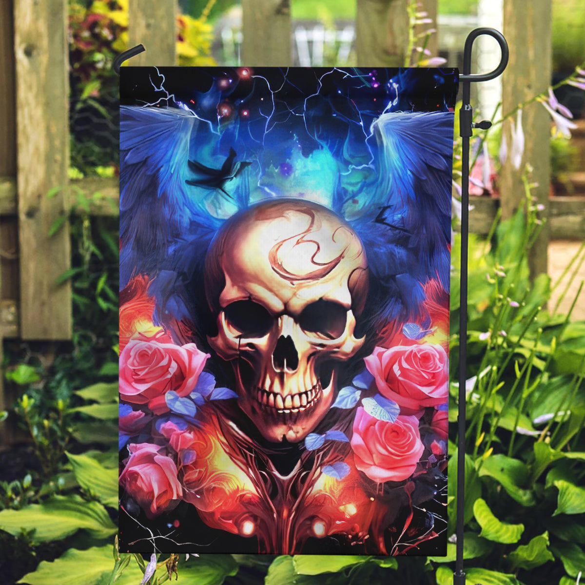 Fairy Skull Garden Flag Assuming I Was Like Most Girls Was Your First Mistake - Wonder Print Shop